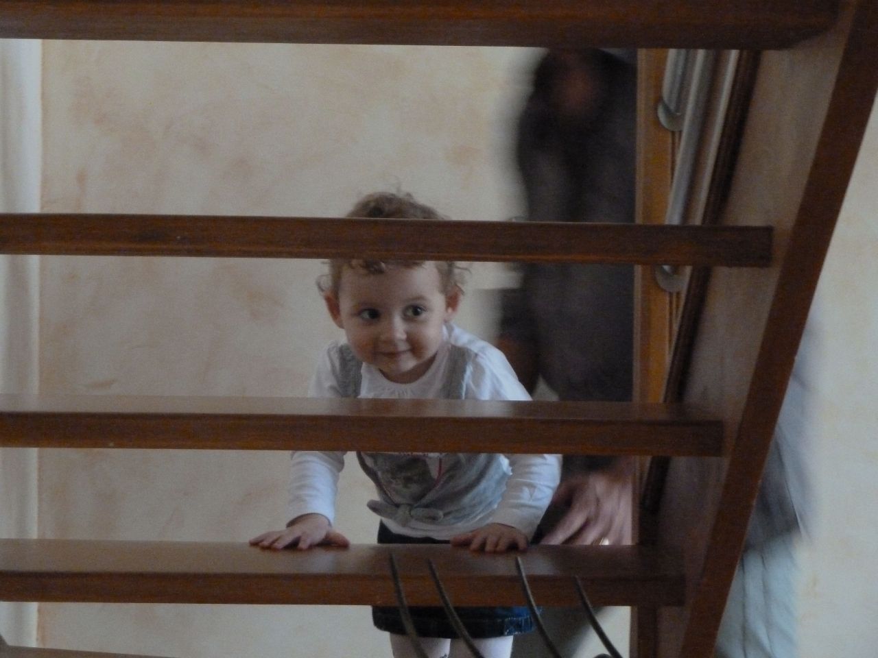 Valentine découvre l'escalade!